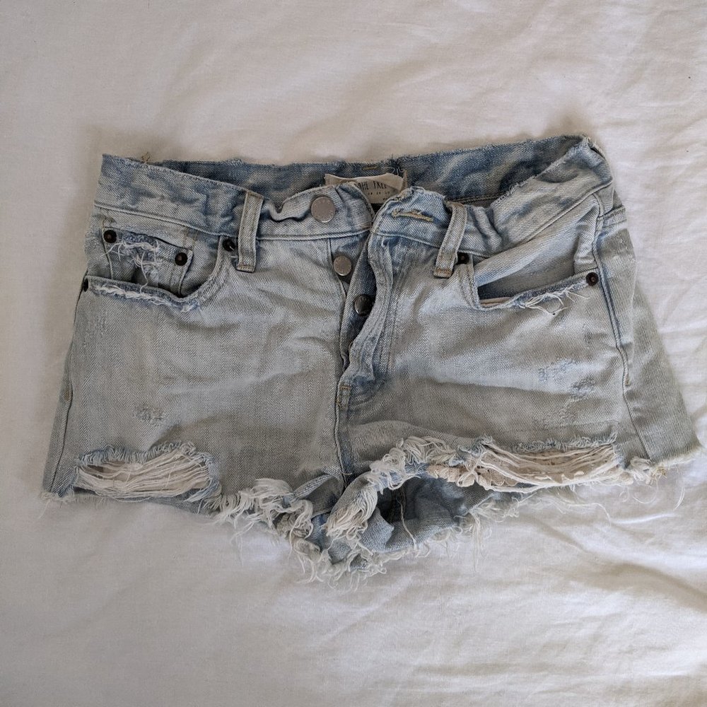 We the Free Distressed Denim Shorts